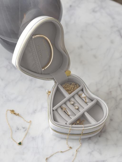 Abbott Lyon X Stackers White Zipped Heart Jewellery Box