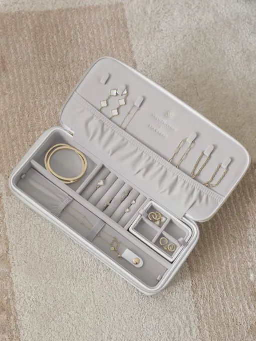 Abbott Lyon X Stackers White Zipped Jewellery Box
