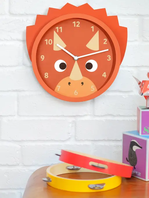 Troy Triceratops Wall Clock