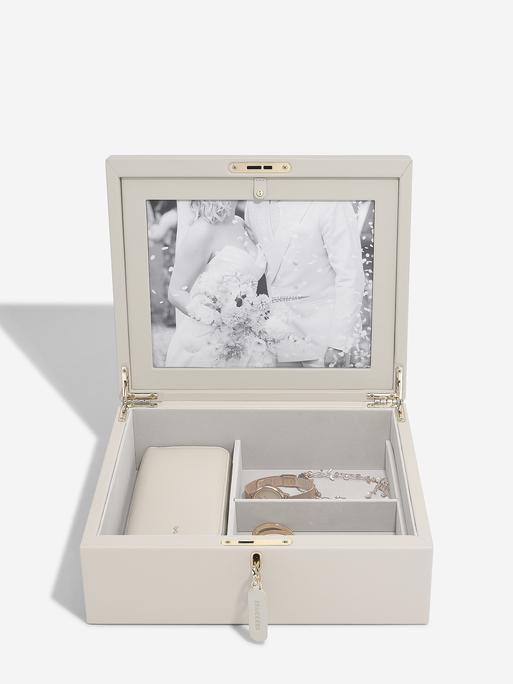 Oatmeal Medium Luxury Photo Jewellery Box