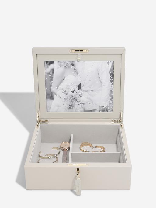 Oatmeal Medium Luxury Photo Jewellery Box