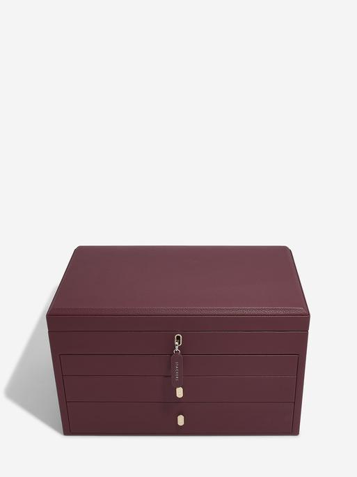 Burgundy Large Luxury Jewellery Box