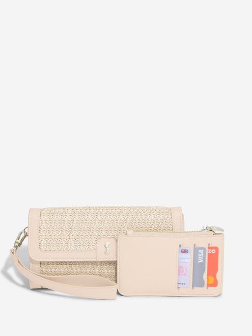 Blush Raffia Purse