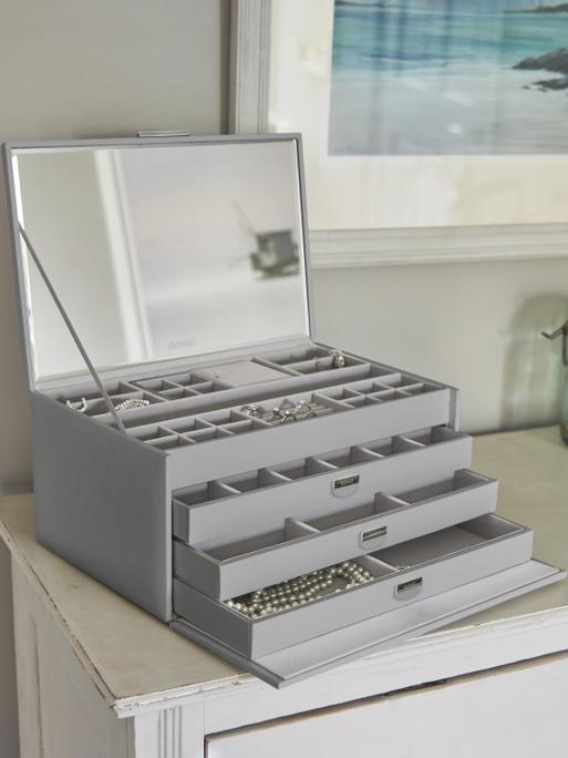 Dulwich Notting Hill Grey Extra-Large Jewellery Box