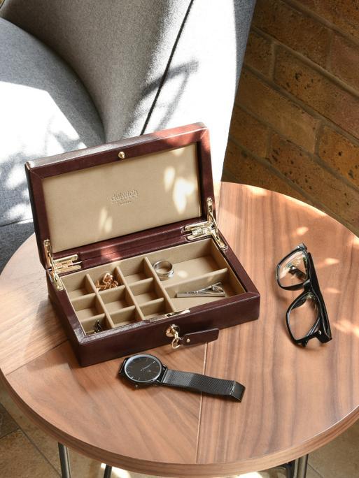 Windsor Chestnut Brown Cufflink Box