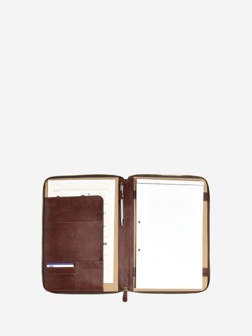 Windsor Chestnut Brown A4 Zipped document folder