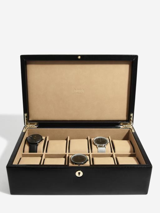 Windsor Black 10 Piece Watch Box