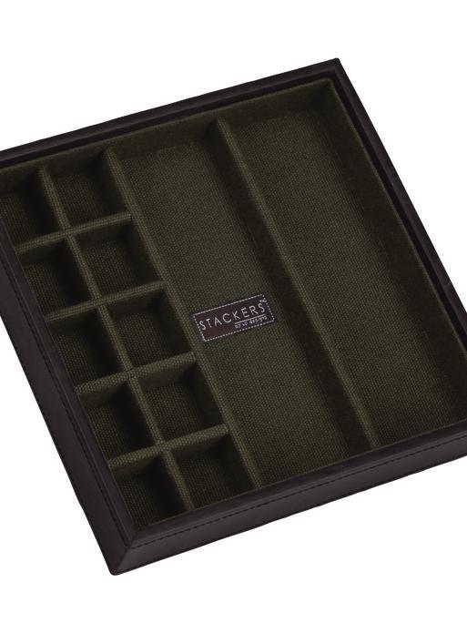 STACKER MEN LARGE BROWN KAKI CUFFLINK