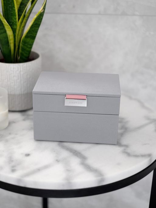 Grey & Rose Mini Jewellery Box Set of 2