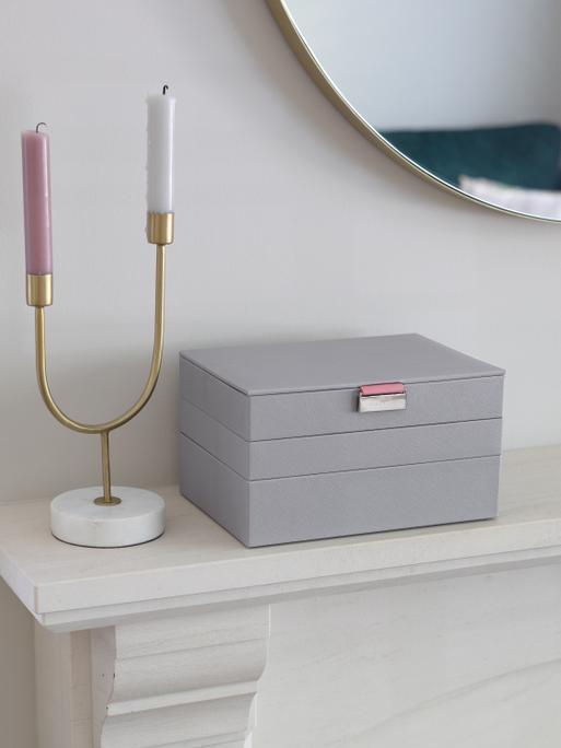 Grey & Rose Classic Jewellery Box Set of 3