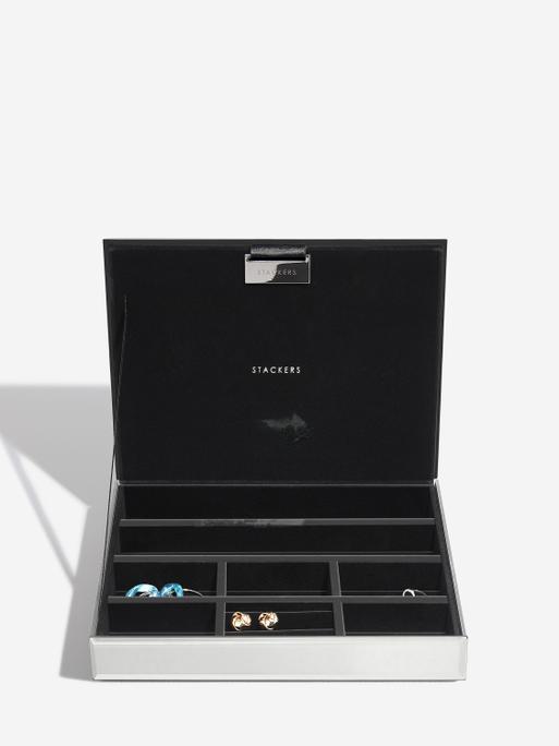Clear Glass Classic Jewellery Box Lid - Imperfect lining