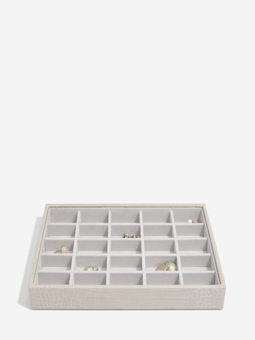Szkatułka na biżuterię Stackers Croc poczwórna classic putty