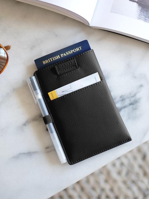 Black Pebble Passport Sleeve