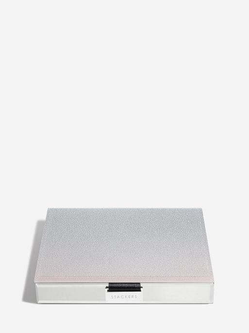 Pink Glitter Glass Classic Jewellery Box Set of 3