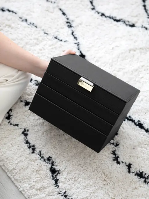 Black Classic Jewellery Box Set of 4