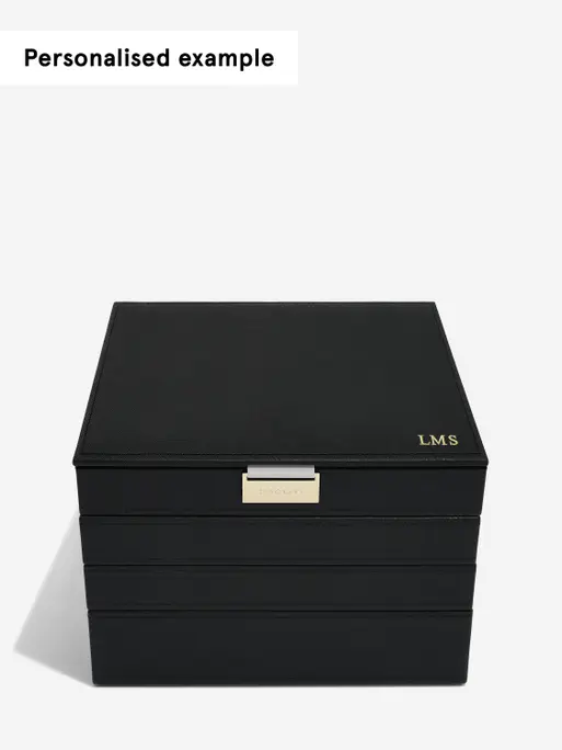 Black Classic Jewellery Box Set of 4