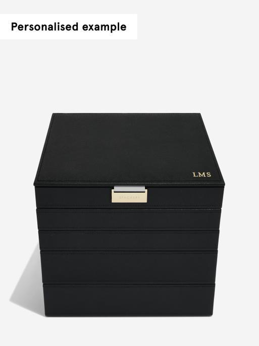 Black Classic Jewellery Box Set of 5
