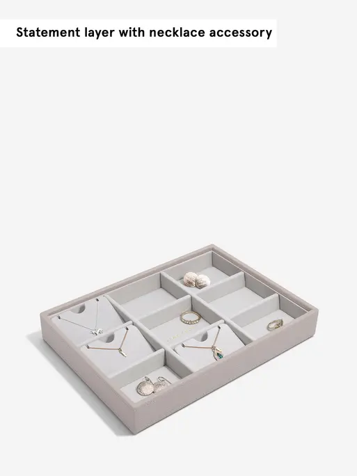 Szkatułka na biżuterię Stackers 9 komorowa classic taupe