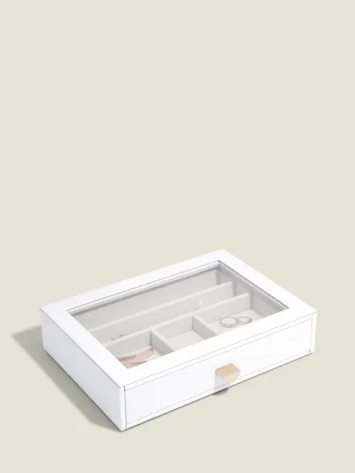 Pebble White Classic Jewellery Box Display Drawer