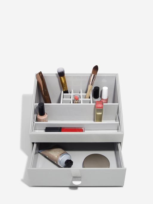 Pebble Grey Classic Makeup & Jewellery Set of 3