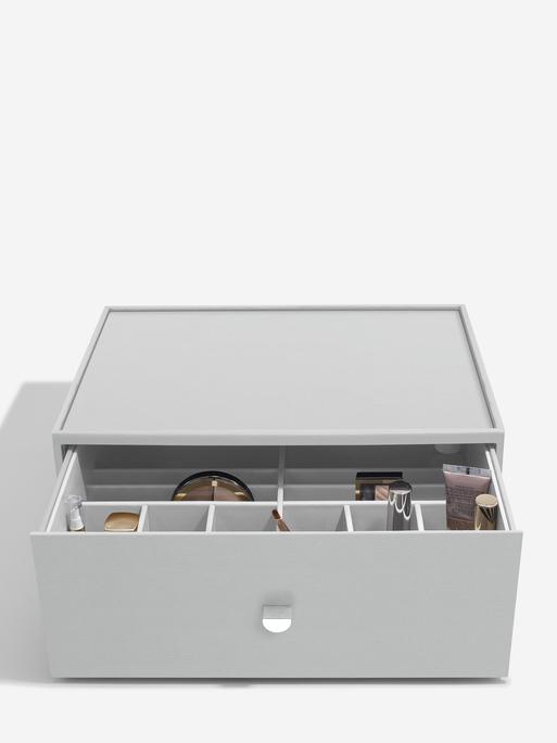 Pebble Grey Supersize Makeup Organiser Set of 2
