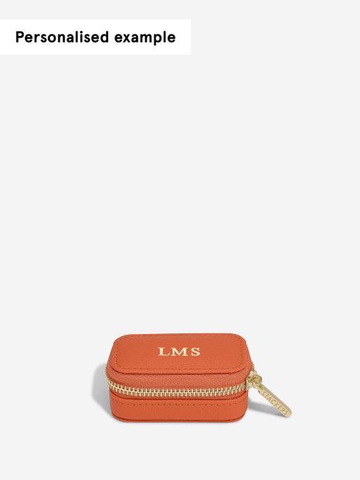 Orange Petite Zipped Travel Jewellery Box