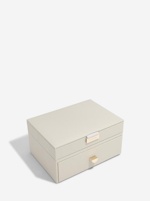 Oatmeal Classic Jewellery Box 1-Drawer Set