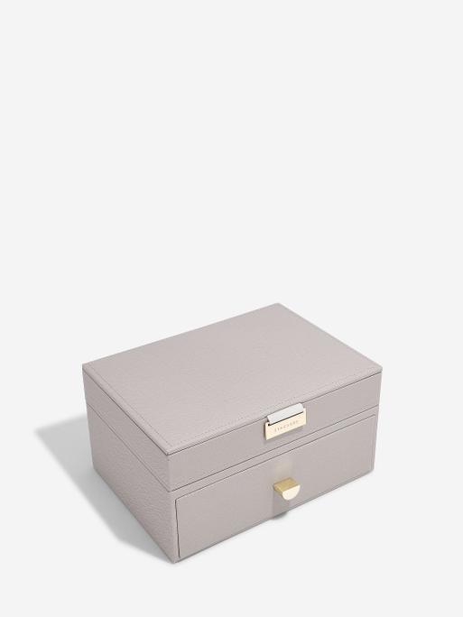 Taupe Classic Jewellery Box 1-Drawer Set