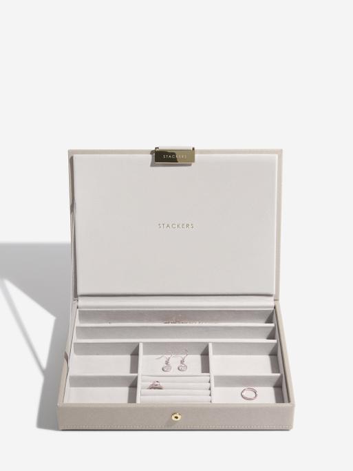 Taupe Classic Jewellery Box 1-Drawer Set