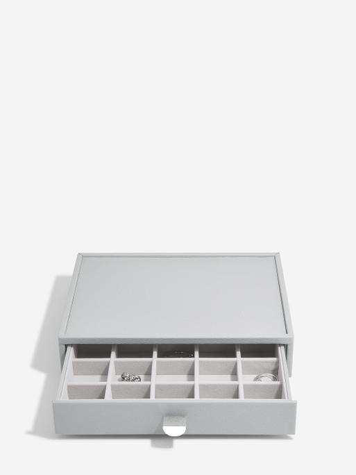 Pebble Grey Classic Jewellery Box 2-Drawer Set