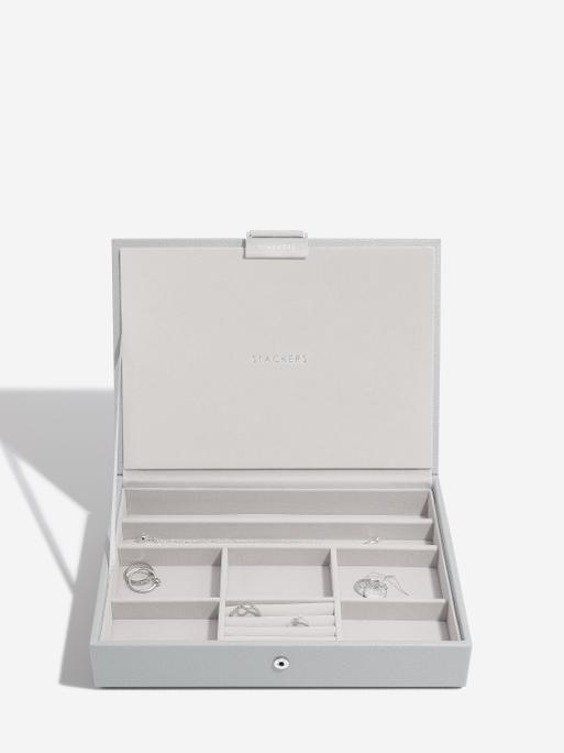 Pebble Grey Classic Jewellery Box 3-Drawer Set