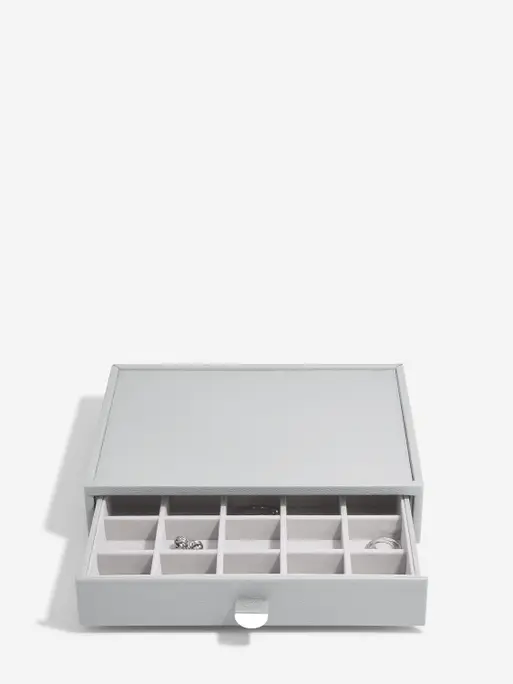Pebble Grey Classic Jewellery Box 3-Drawer Set