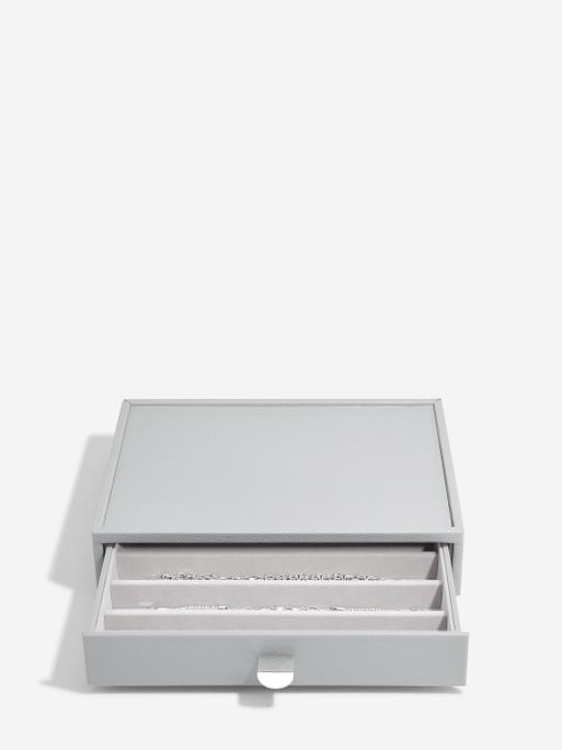 Pebble Grey Classic Jewellery Box 3-Drawer Set