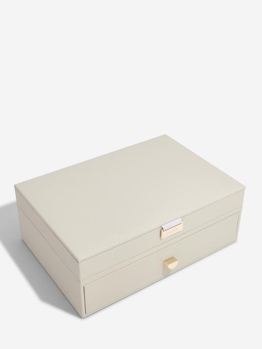 Oatmeal Supersize Jewellery Box 1-Drawer Set