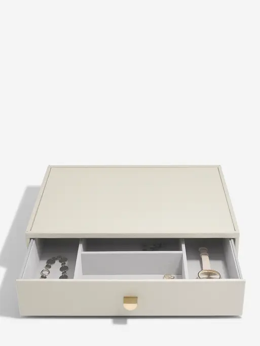 Oatmeal Supersize Jewellery Box 1-Drawer Set