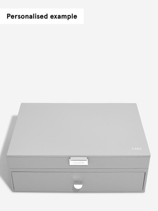 Pebble Grey Supersize Jewellery Box 1-Drawer Set