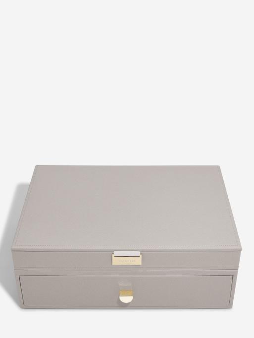 Taupe Supersize Jewellery Box 1-Drawer Set