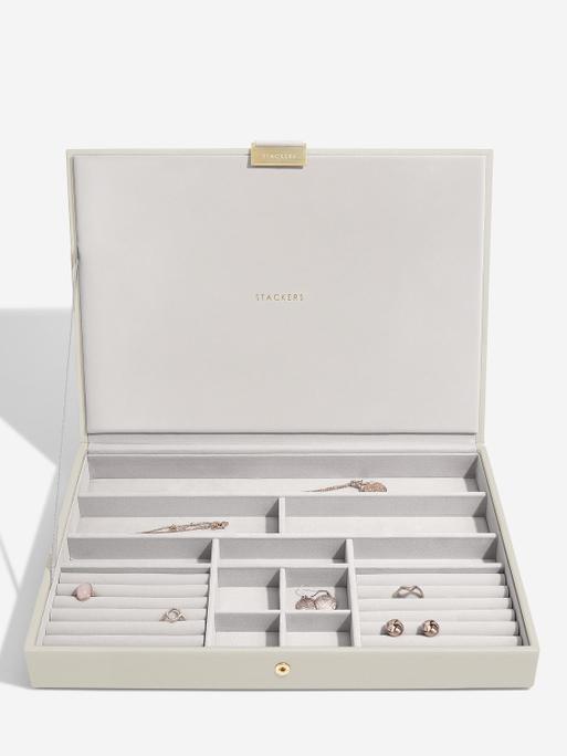 Oatmeal Supersize Jewellery Box 2-Drawer Set