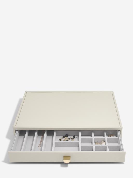 Oatmeal Supersize Jewellery Box 2-Drawer Set