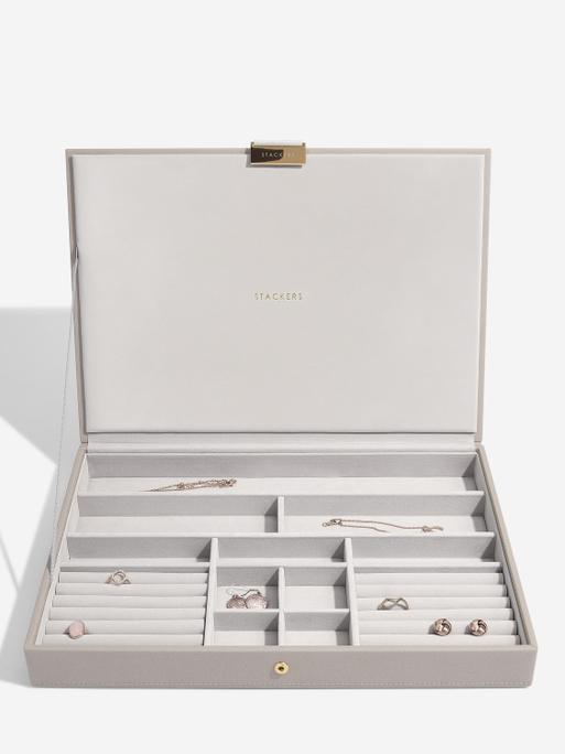 Taupe Supersize Jewellery Box 2-Drawer Set