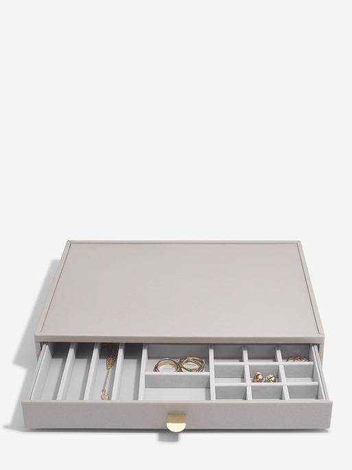 Taupe Supersize Jewellery Box 2-Drawer Set