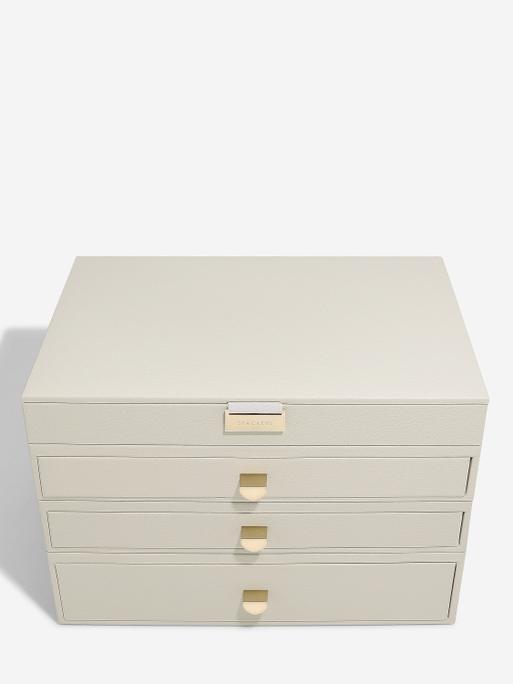 Oatmeal Supersize Jewellery Box 3-Drawer Set
