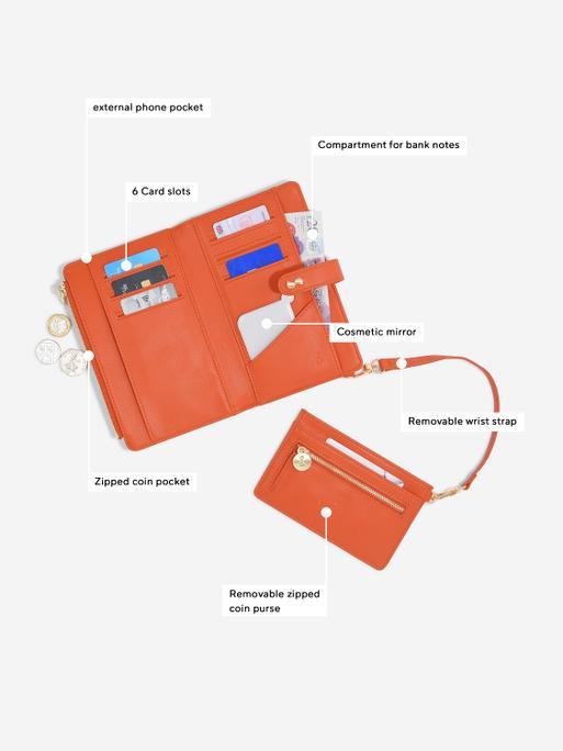 Orange Large Purse