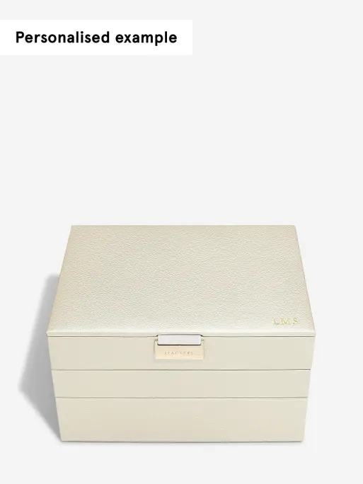 Metallic Pearl Classic Jewellery Box Set of 3
