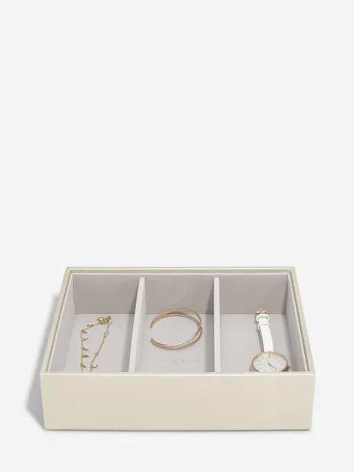 Metallic Pearl Classic Jewellery Box Set of 3
