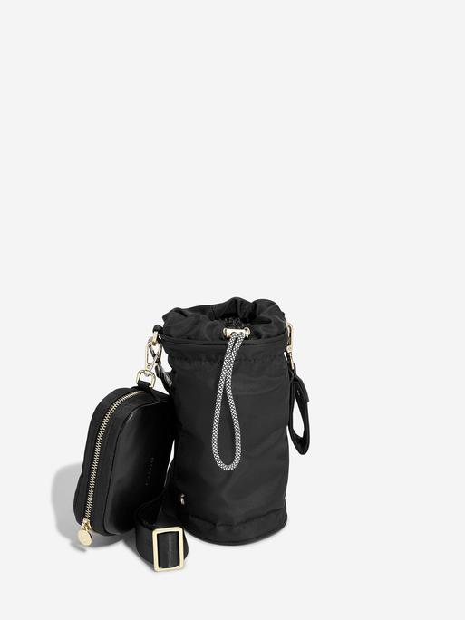 Recycled Nylon Black Bottle Bag