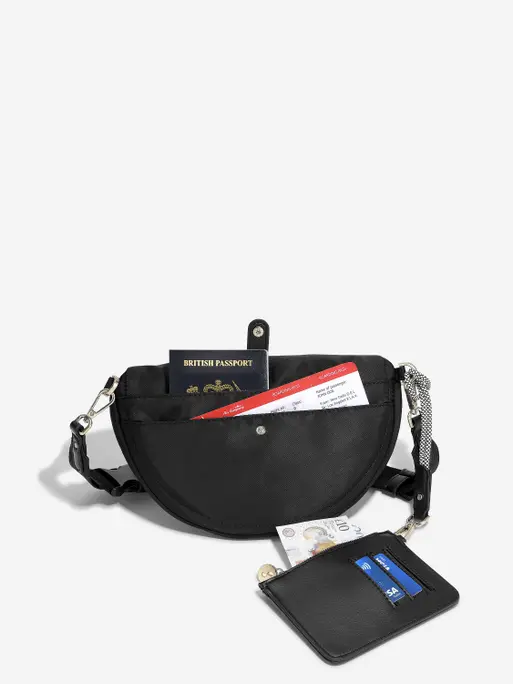 Recycled Nylon Black Bumbag