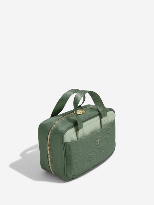 Recycled Nylon Green Hanging Washbag