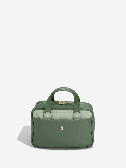 Recycled Nylon Green Hanging Washbag