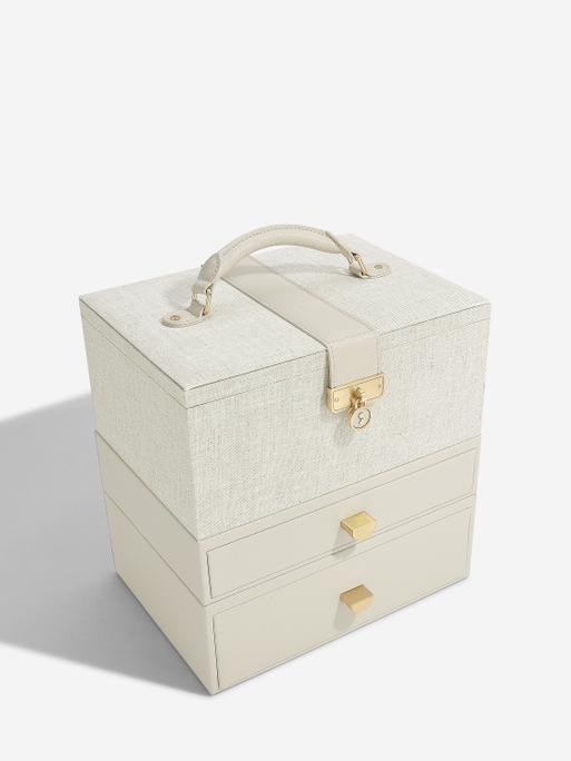 Oatmeal & Linen Luxury Classic Jewellery Box